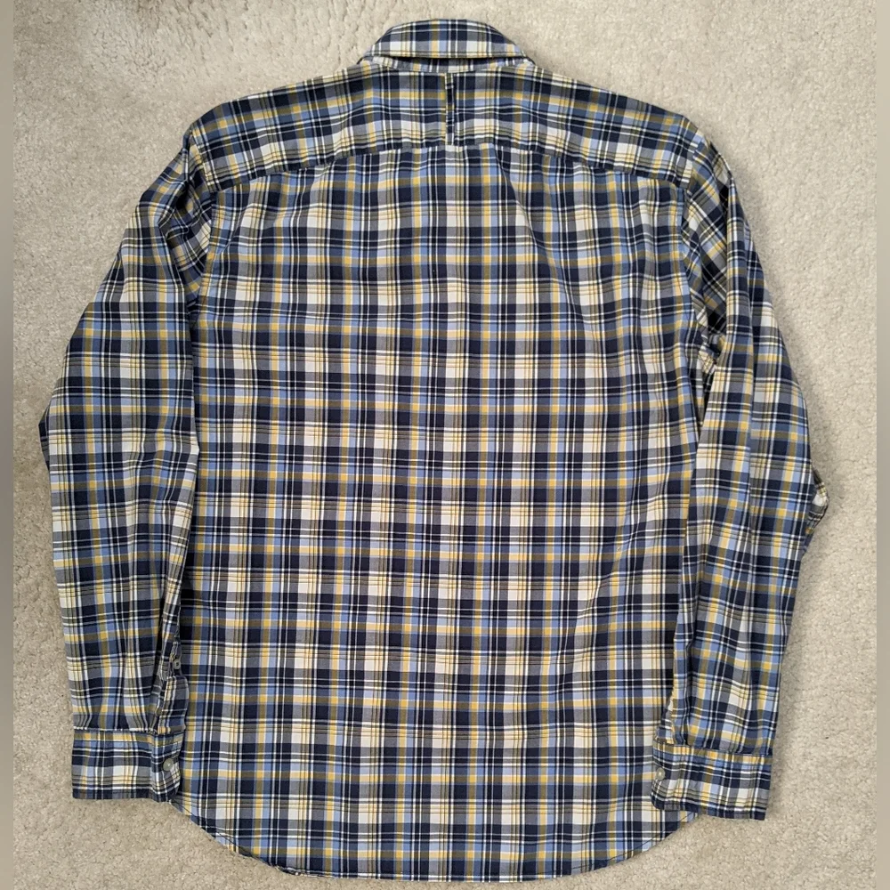 Banana Republic blue plaid shirt large